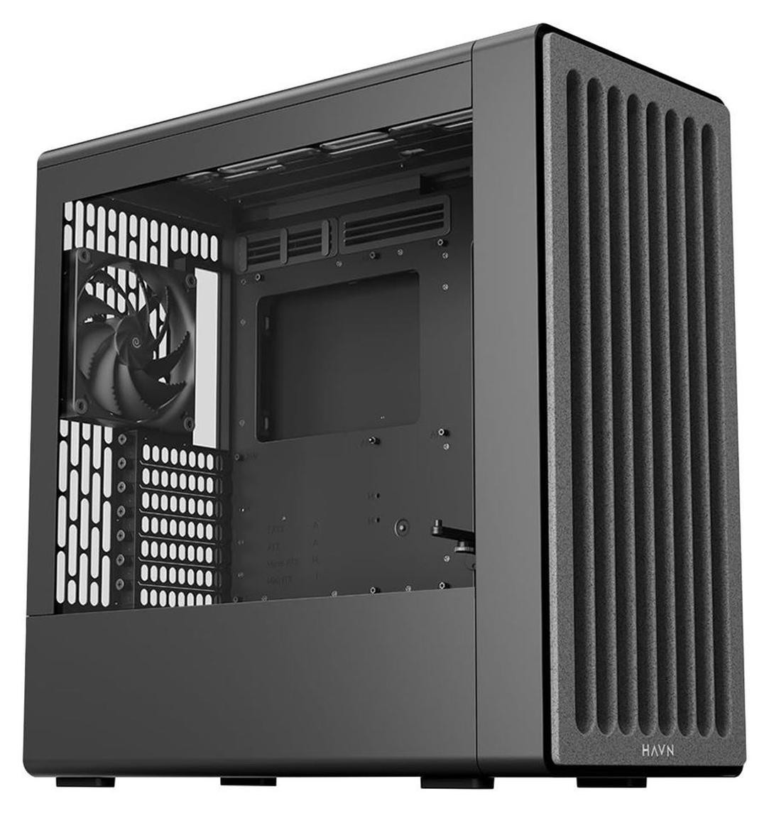 HAVN BF 360 Midi-toren Gaming PC-behuizing, Zwart, ATX, E-ATX, Mini-ATX
