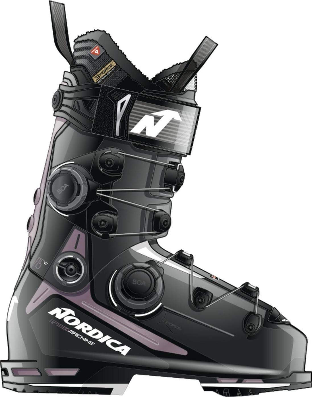Nordica SPEEDMACHINE 3 115W BOA DD(GW) schwarz/rosa 265