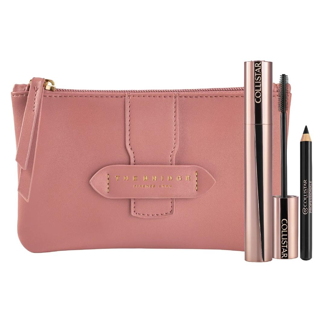Collistar - INFINITO MASCARA +PROFESSIONALE MINI MATITA OCCHI + POCHETTE (Black) (7007355)