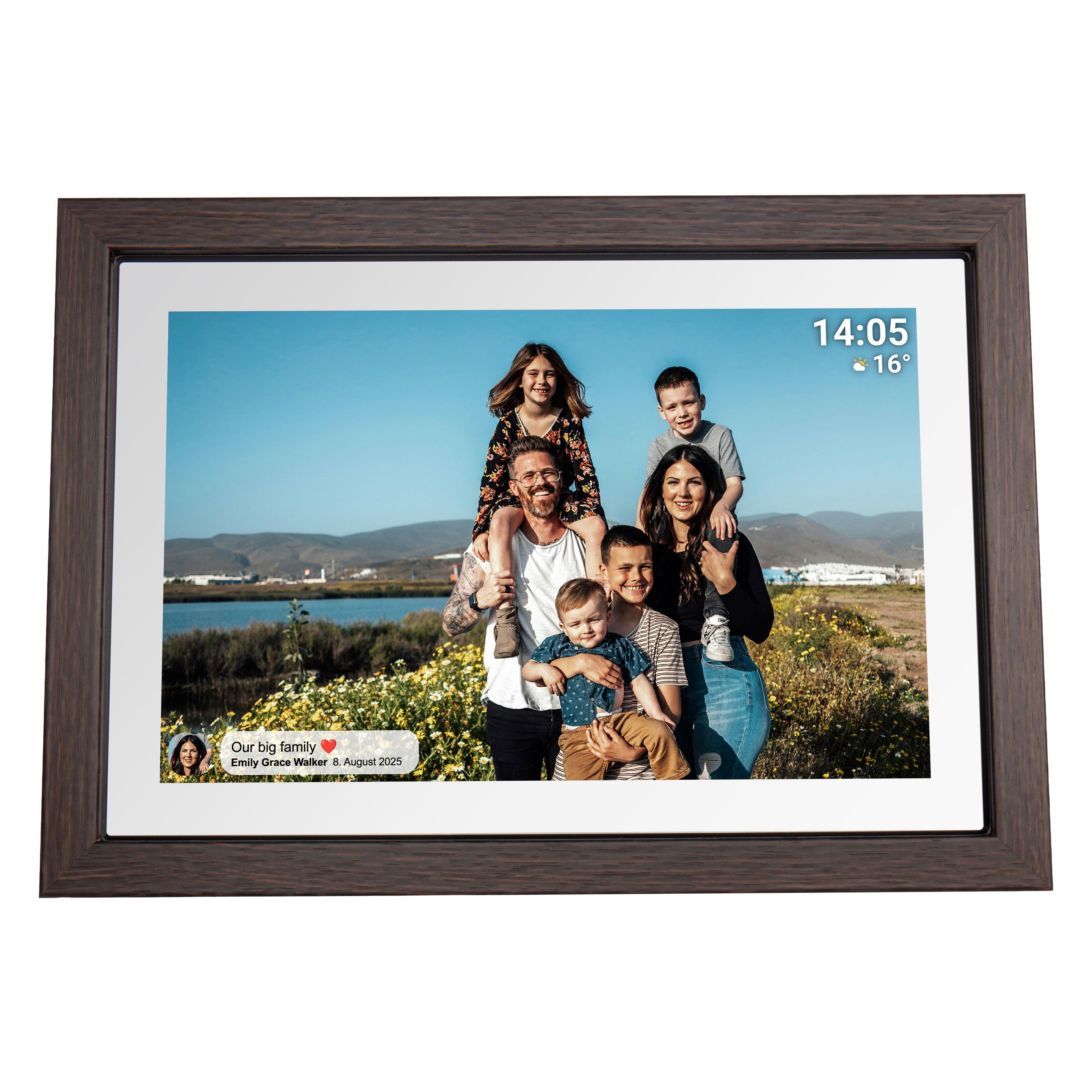 Denver PFF-1040DW 10.1" Digital Photo Frame, Dark Wood (10.10", 1280 x 800 Pixel) (PFF-1040DW DARK WOOD)