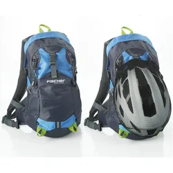 FISCHER Fahrrad- Rucksack mit Helmnetz blau