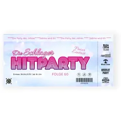 Einladungskarte 60. Geburtstag: Schlagerparty - 60
