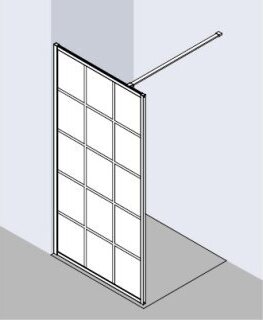 Kermi XDWW1090203PK Walk-In Dark Edition WW1 0900x