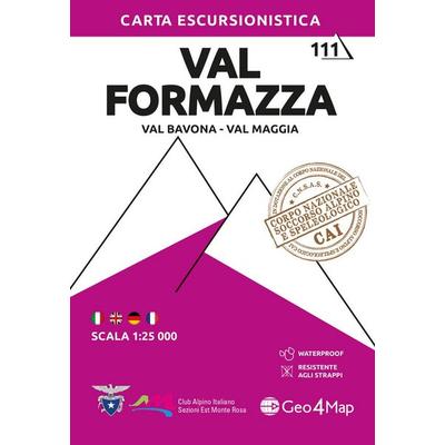 Val Formazza. Val Bavona, Val Maggia 1:25.000, Karte von , Geo4Map s.r.l.