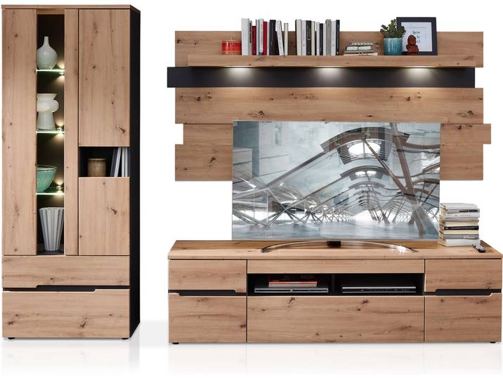 MAILAND Wohnwand, Material Dekorspanplatte, Artisan