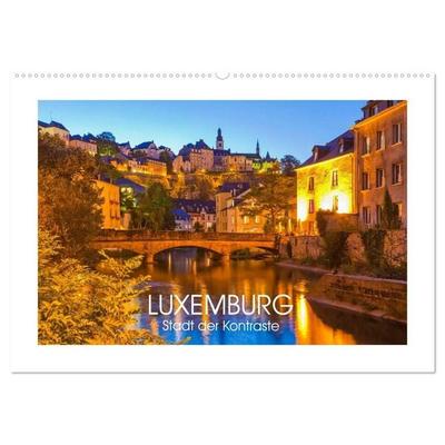LUXEMBURG Stadt der Kontraste (Wandkalender 2027 DIN A2 quer), CALVENDO Monatskalender