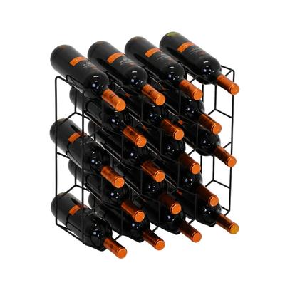 Proregal BERLINLODGE Weinregal Mosel HxBxT 41,2x44x14 cm 18 Flaschen Metall Schwarz
