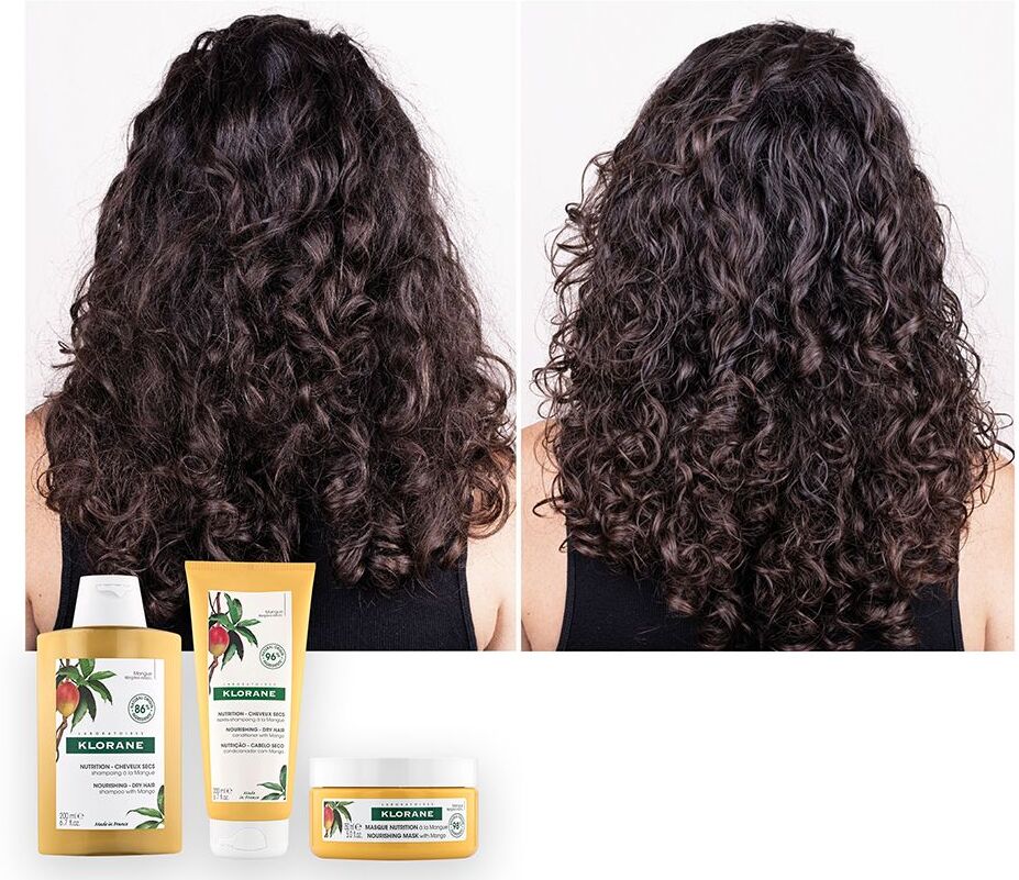 Klorane Al Mango champú nutritivo para cabello seco 200 ml