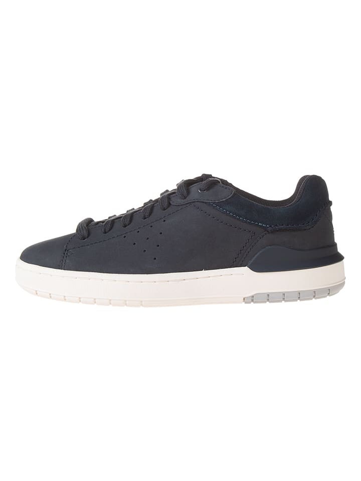 Clarks Leder-Sneakers "Courtlite2 Run" in Dunkelblau - 44