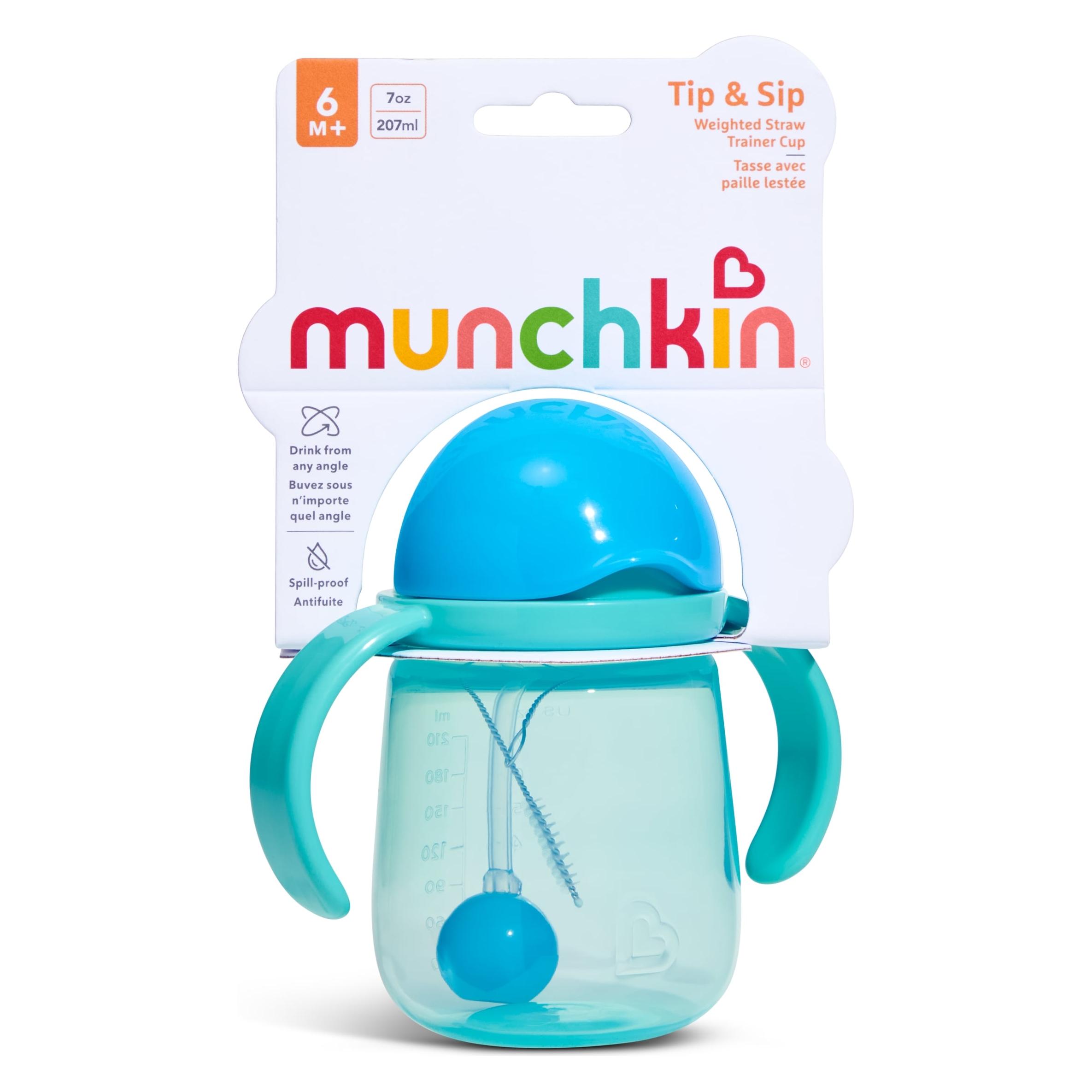 Munchkin - Tip & Sip Straw Trainer Cup - Blue - 207 ml (5019090906463)