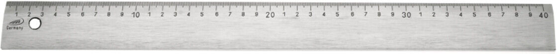 Helios-Preisser Einfaches Lineal, chrom., m. Facettem. Tlg 400 mm (0455424)