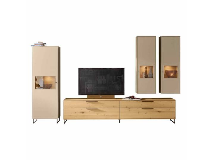 Musterring Kara-Frame Wohnwand 4-teilig mit LED-Beleuchtung und
