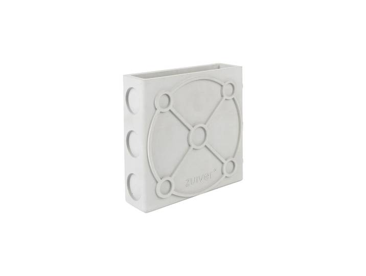 Vase en béton gris, à poser, motif graphique - Zuiver, Graphic -