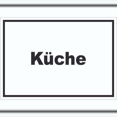 HB-Druck Küche Aufkleber mit Text Kitchen cucina waagerecht A1 (594x841mm)