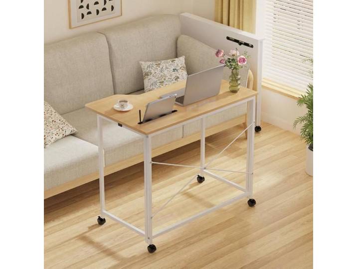 XJING-Bureau d'ordinateur pliable - avec fente pour cartes 90x56x75cm