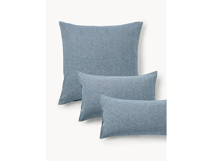 Taie d'oreiller en flanelle avec motif à chevrons Wanda