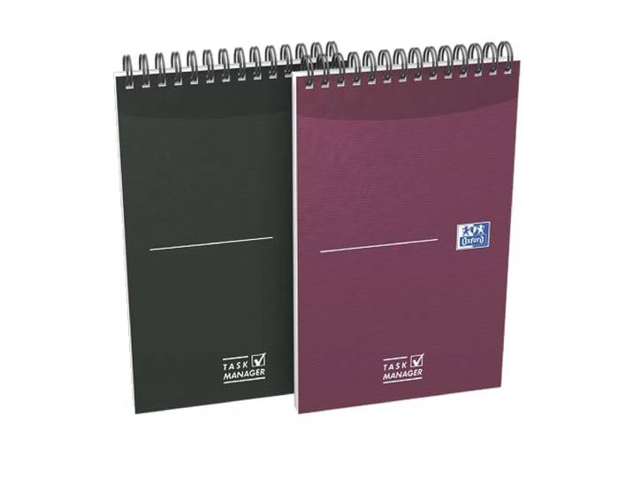 OXFORD Bloc Notes TASK MANAGER Spirale Dessus 125x200 140P 90G LIGNE 8