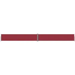 Helloshop26 - Ausziehbare Seitenmarkise/Sichtschutz für Terrasse Garten Balkon 117 x 1200 cm rot 02_0007453