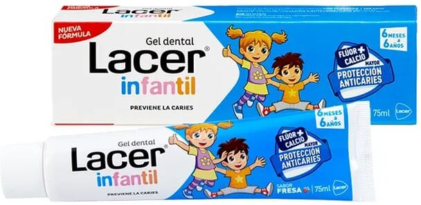 Lacer Gel Dentífrico Infantil De 2 A 6 Anos. 75 ml FRESA