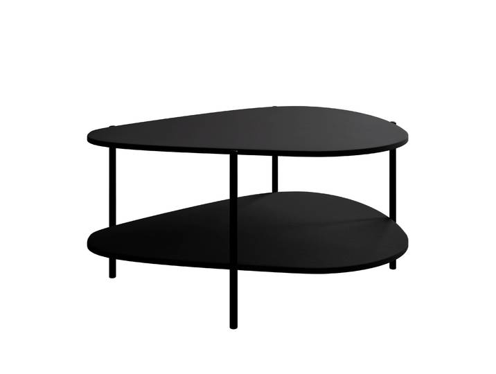 Couchtisch LUMI mit Ablage, schwarz