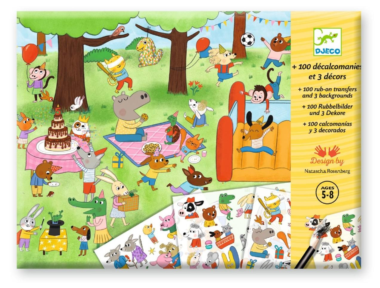 Djeco Creatief spel Transferen met feestthema
