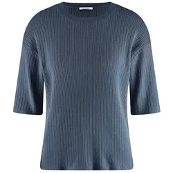 Rundhals-Pullover aus 100% SUPIMA-Baumwolle Peter Hahn blau, 38