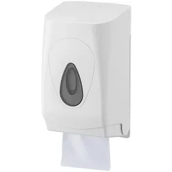 PlastiQline Toilettenpapierspender Einzelblatt - Kunststoff - Farbfenster grau