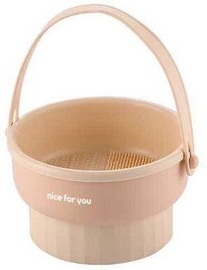 United Makeup Brush Cleaner Silicone Brush Cleaning Bowl With Drying Rack And Organizer skin Color