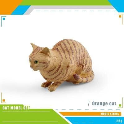 Uplift Essentials Feline Narrative Sculpture High Definition Lying Orange Cat Architectural Ornament style 9