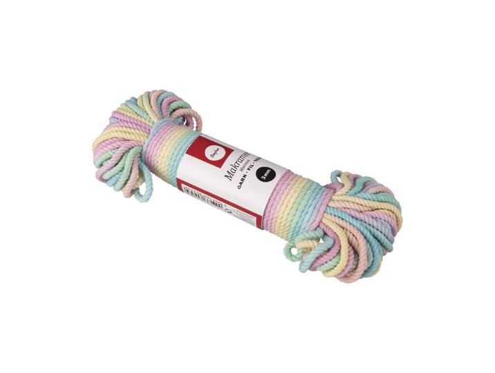 Makramee Garn, Regenbogen, 3mm ø, 30m, ca. 110g