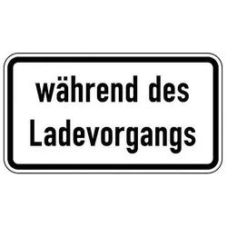 Verkehrszusatzzeichen "während des Ladevorgangs", 1053-54