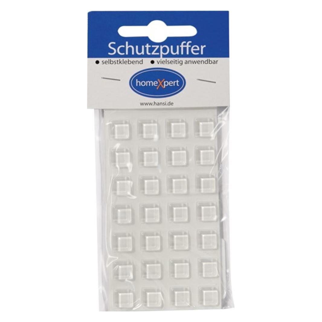 Hansi-Siebert Schutzpuffer Clear 10 mm Kunststoff transparent Quadrat selbstklebend (Anschlagdämpfer, 1 Stk.) (563100)