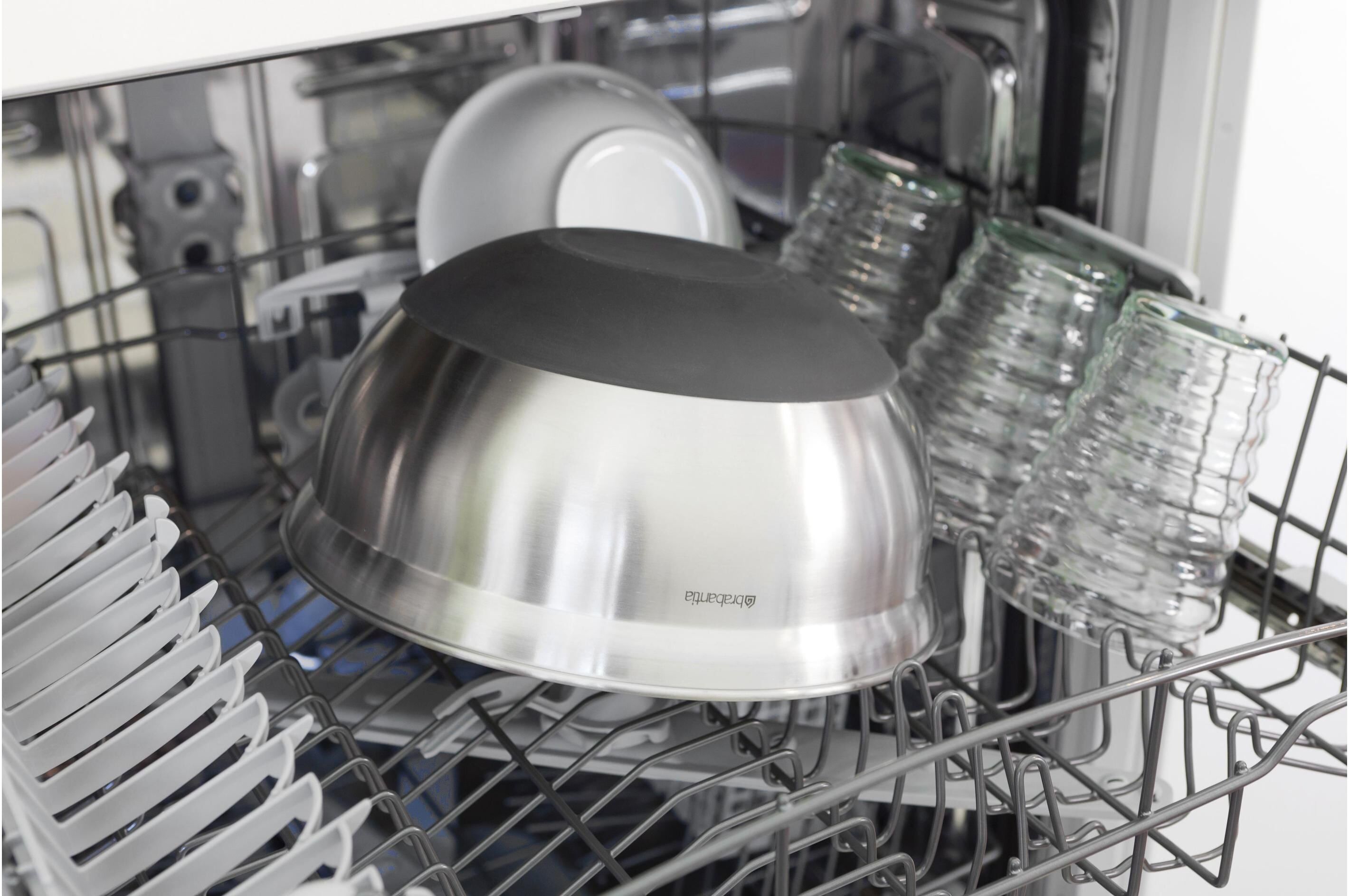 Rührschüssel BRABANTIA "1 l/16 l/3 l", silber (silberfarben), Edelstahl, Schüsseln, Rührschüssel silberfarben Einheitsgröße