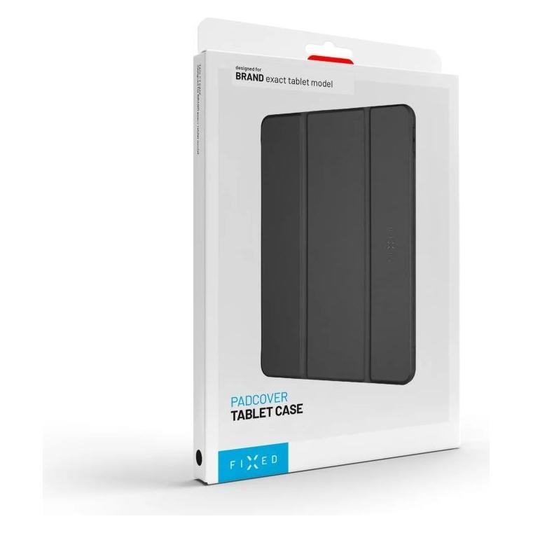 Fixed Padcover Case für Apple iPad Air (2020) mit Ständer schwarz / Sleep-and-Wake-Unterstützung (Apple iPad Air 11 2024, Apple iPad Air 2020) (FIXPC-625-BK)
