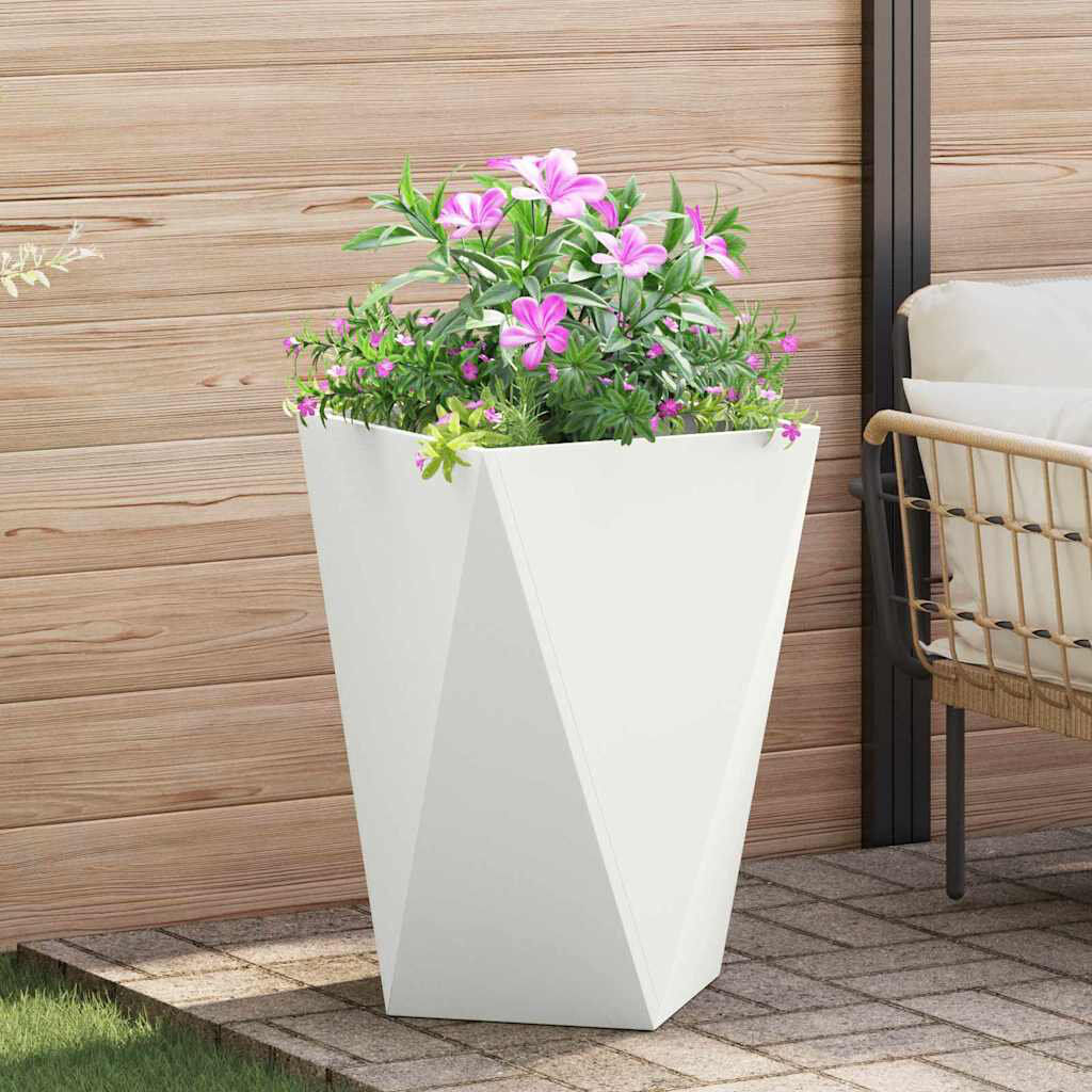 17 Stories Planter Box White 75cm H x 50cm W x 50cm D