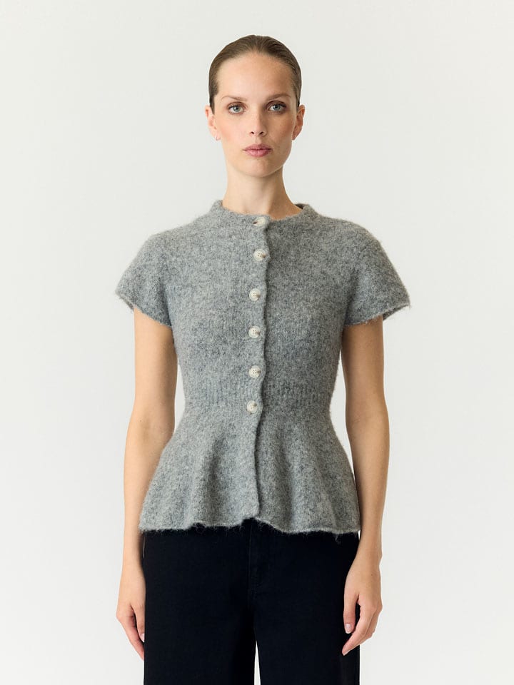 YAS Cardigan in Grau - S