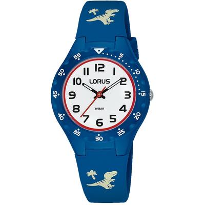 Quarzuhr LORUS "Kids", blau (blau, weiß), Armbanduhren, Kinder, blau, Quarzuhr, Armbanduhr, Kinderuhr, Dinosaurier, Geschenk, Geburtstag, Schulanfang