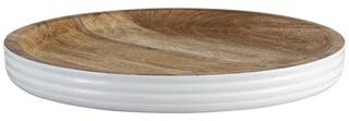 BIDK Home Mango Wood Round Platters Set Of 2