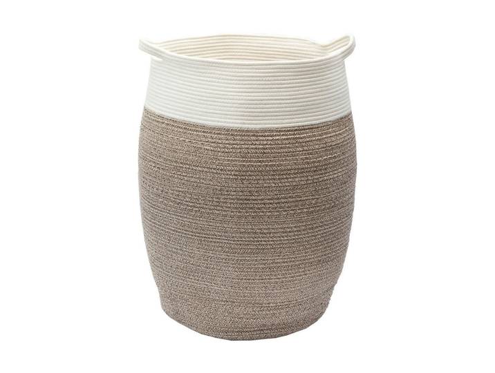 Aquanova Wäschekorb, Weiss, Hellbraun, Textil, 100 l, oval, 65 cm, Haushalt & Reinigung, Wäschepflege, Wäschekörbe & Tonnen