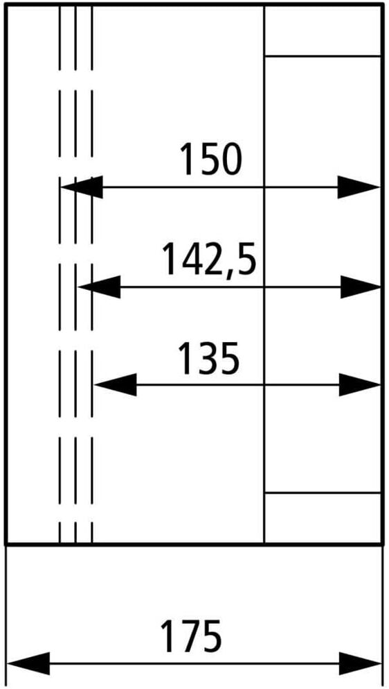 Eaton Einzelgehäuse m.metr.-Vorprägungen CI43E-150 (095506)