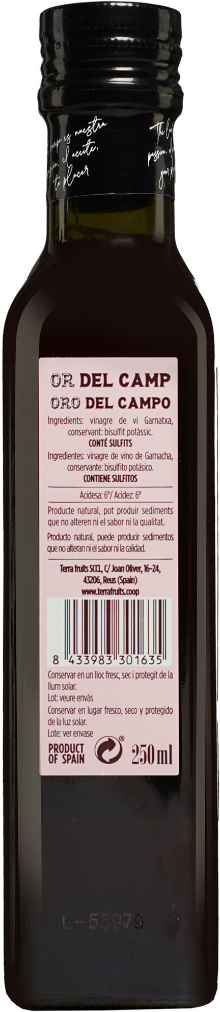 O.C. - Vinagre - Garnacha - Flasche 0,25 L. aus Spanien