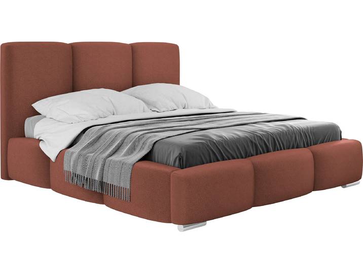 MIRJAN24 Polsterbett Olweria, Ehebett mit Bettkasten, Leistenlattenrost aus Laubholz, Schlafzimmer (Farbe: Kronos 29, Größe: 140x200 cm)