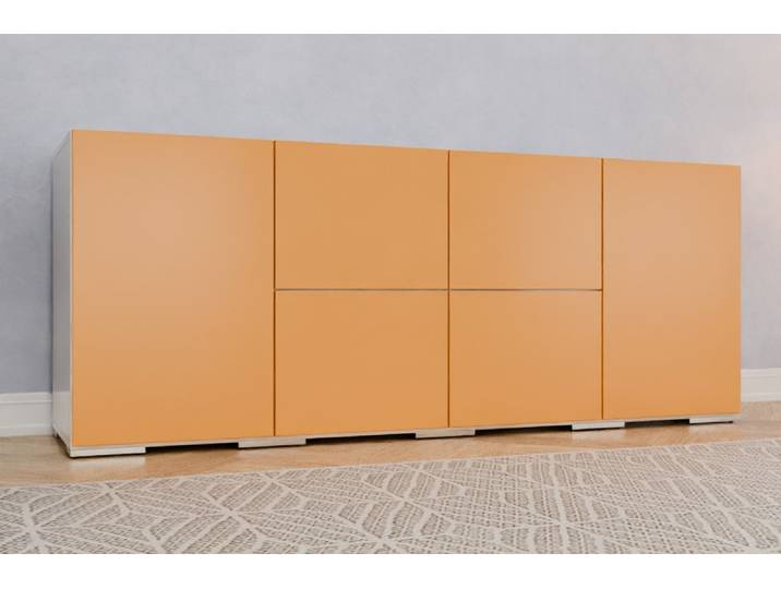 Lowboard nach Maß - RAL 1017 Safrangelb - 80x200x52cm - Individuell konfigurieren