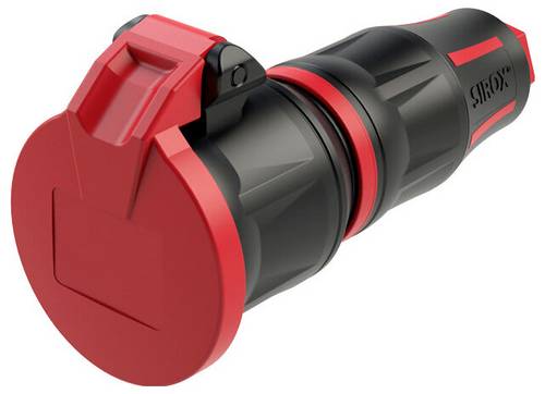 SIROX 802.511.04 Schutzkontaktkupplung Schwarz/Rot IP54