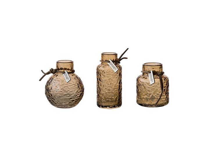 ERNST Set de vases Ernst à motif, coffret cadeau 3 pièces Ambre