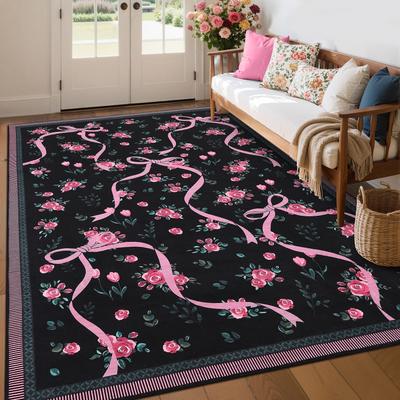 Garvee Floral Bow Pattern Area Rug