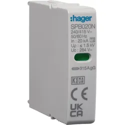 Hager SPB020N Steckmodul 1P T2 N-PE SPB420