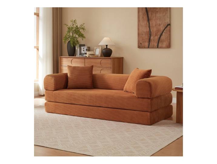 Odikalo Sofa Schlafsofa Knochenloses Sofa-Kombinationssitz, das in ein Schlafbett umwandelt werden kann, Tatami-Bodensofa für Wohnzimmer, Schlafzimmer und Wohnungen Klappsofa
