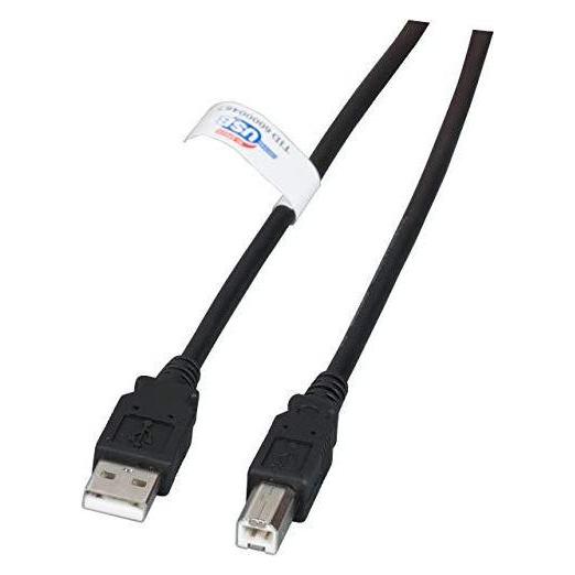 EFB Elektronik K5203.0,5 0.5m USB A USB B Männlich Männlich Schwarz USB Kabel (K5203.0,5) (0.50 m, USB 2.0) (K5203.0)