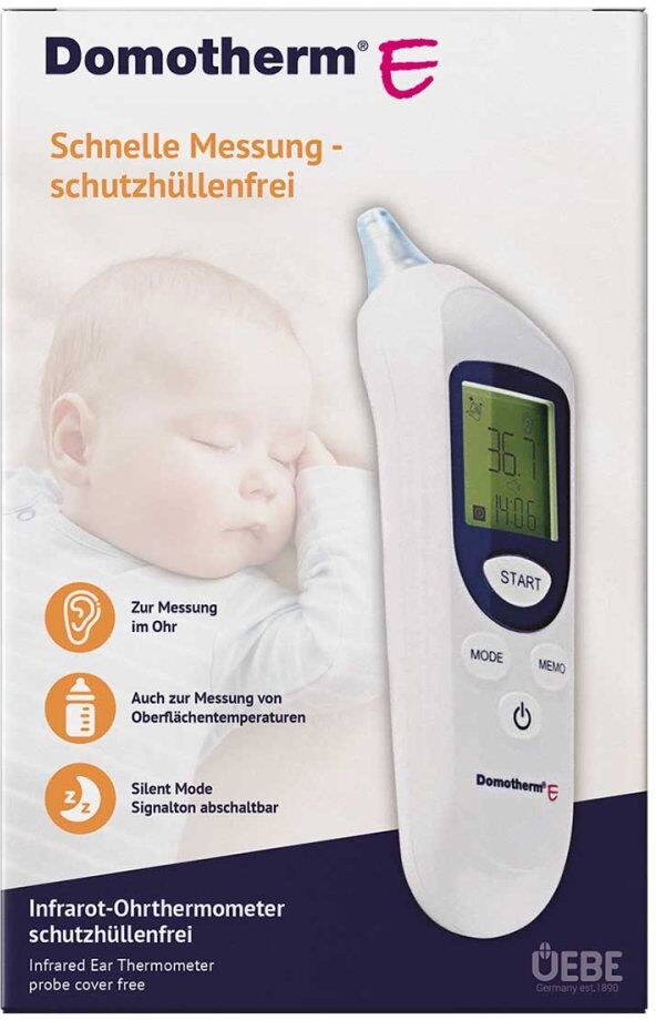 Domotherm E Infrarot-Ohrthermometer Schutzhüllenfrei